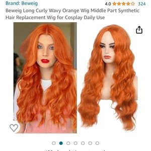 Orange wig used once adjustable